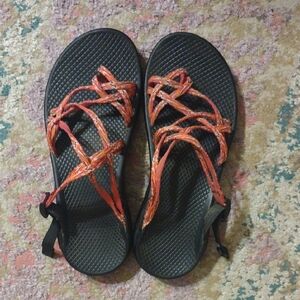 Chaco Women's Sandals - Black and Orange